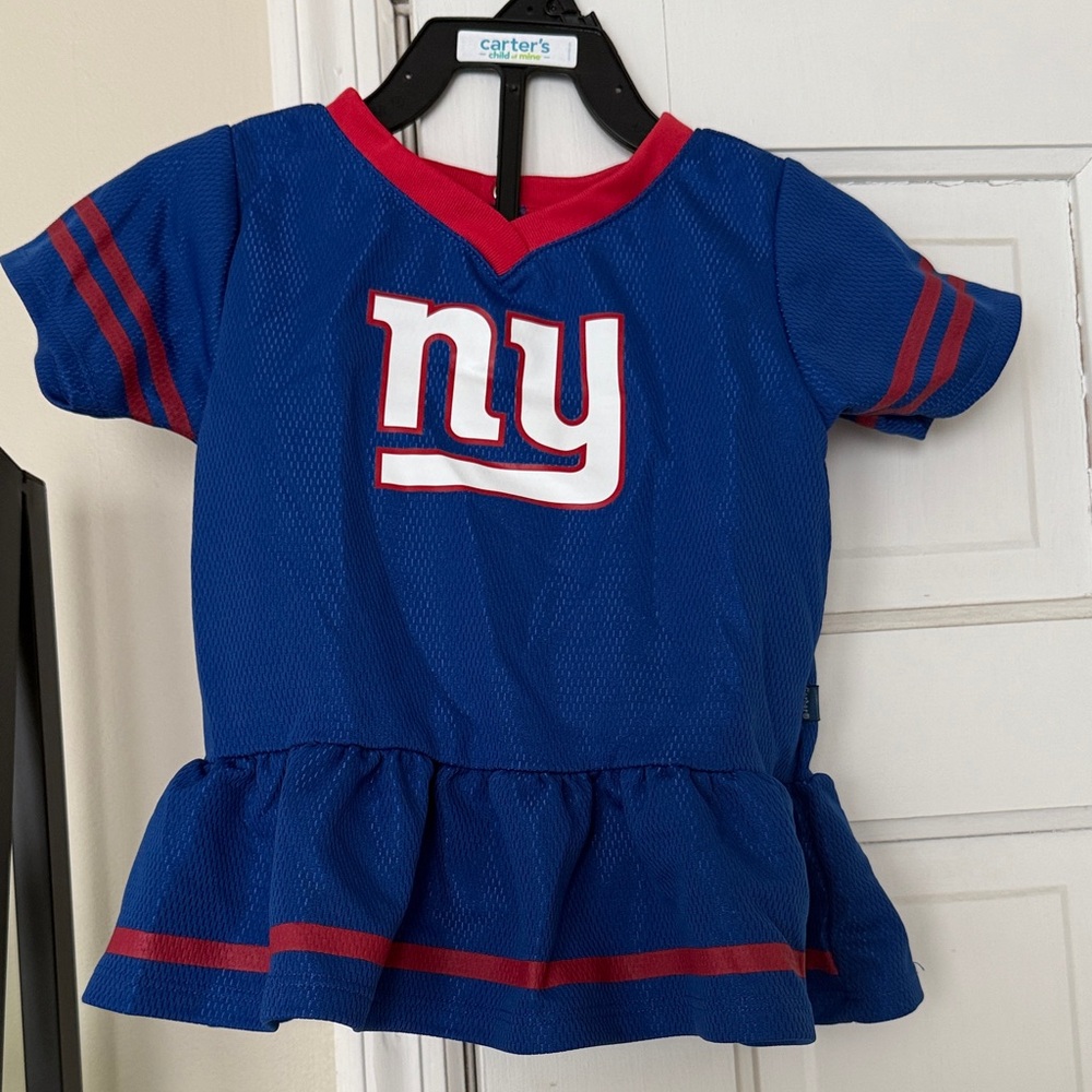 gerber New York Giants Blue and Red Kids Jersey Top and bloomers